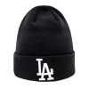 Accessories New Era | La Dodgers Essential Black Cuff Beanie Hat