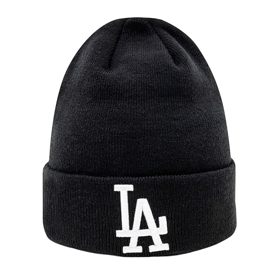 Accessories New Era | La Dodgers Essential Black Cuff Beanie Hat