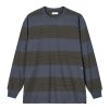 Herre Pop Trading Company | Striped Logo L/S T-Shirt