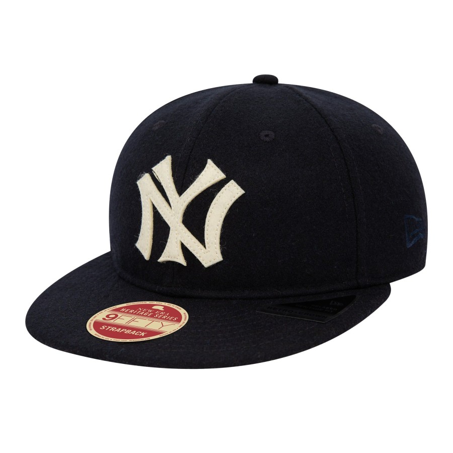 Accessories New Era | New York Yankees Heritage Series Navy Retro Crown 9Fifty Strapback Cap