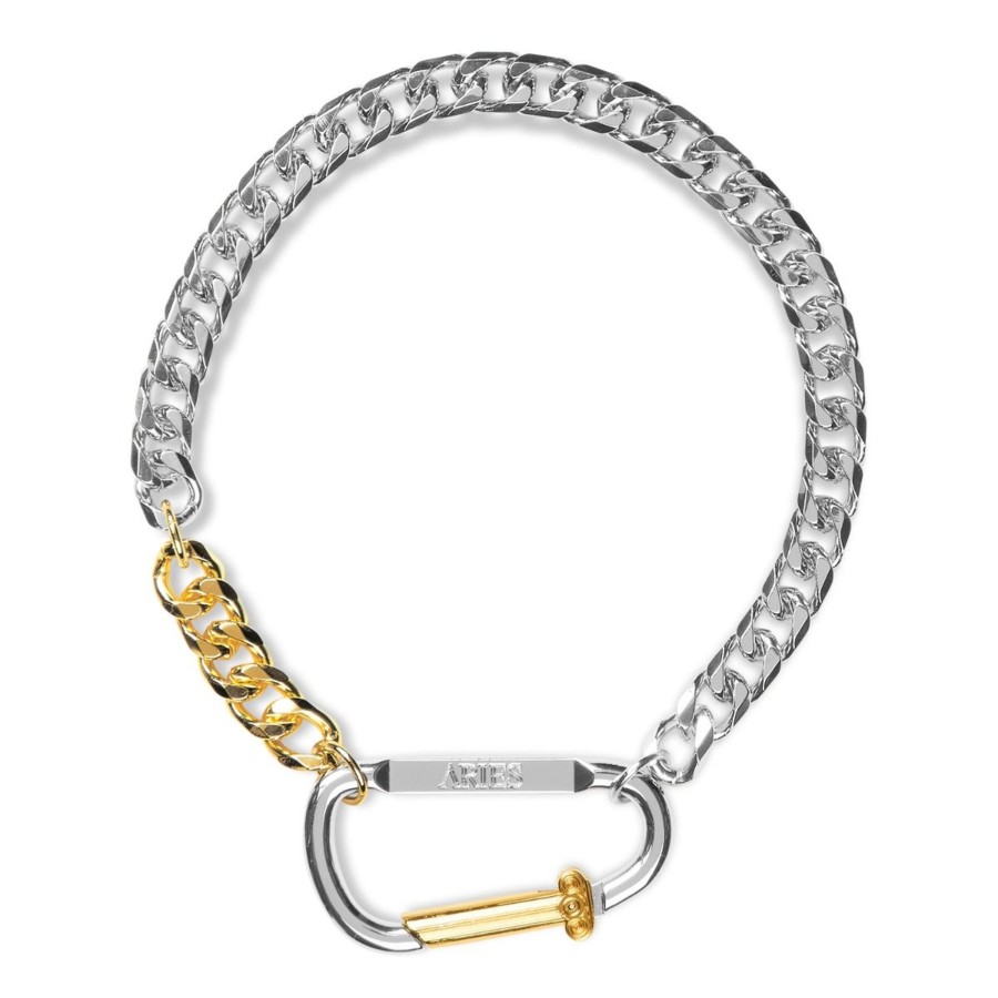 Accessories Aries | Column Carabiner Silver Necklace