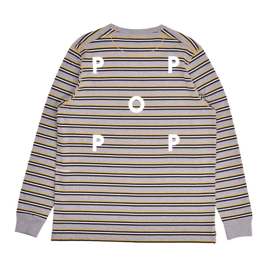 Herre Pop Trading Company | Striped Longsleeve T-Shirt