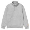 Herre Carhartt WIP | Chase Neck Zip Sweat Grey Heather