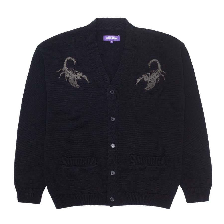 Herre Fucking Awesome | Embroidered Scorpion Cardigan