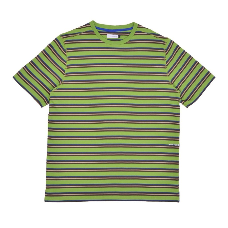 Herre Pop Trading Company | Striped Logo T-Shirt