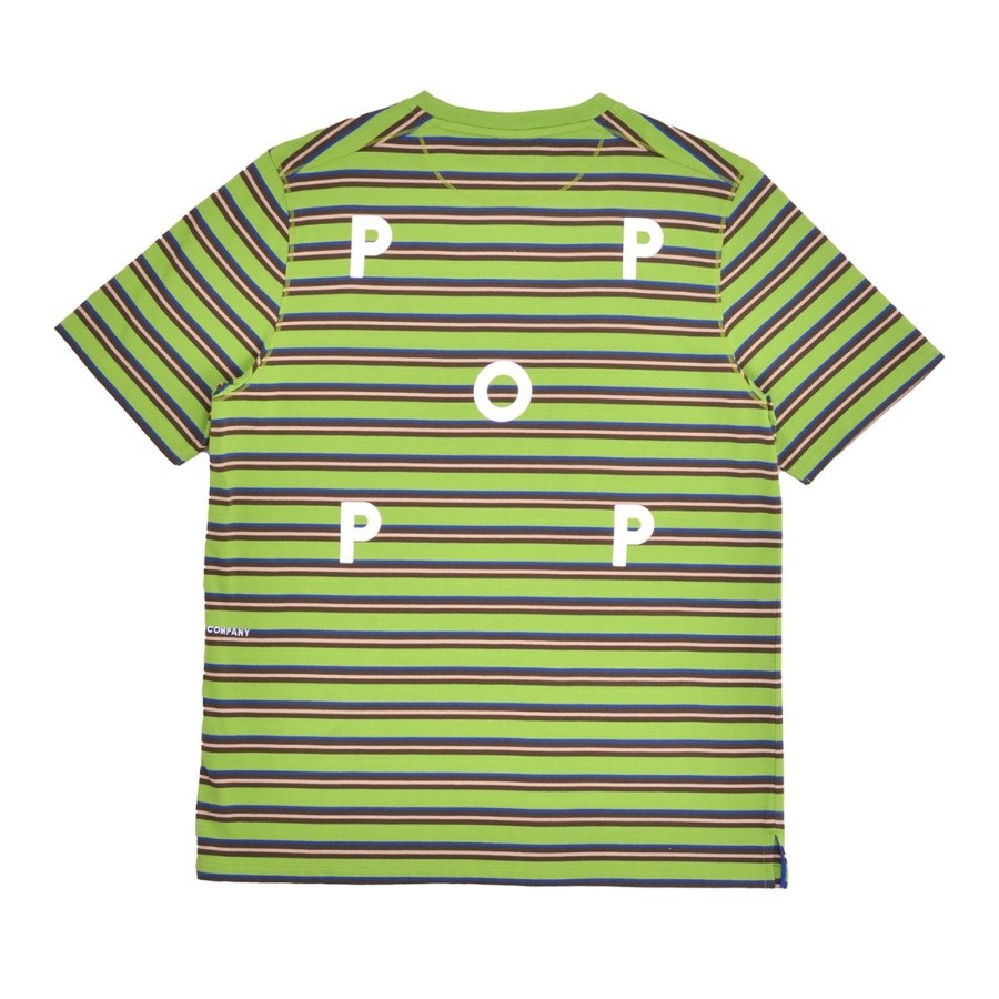 Herre Pop Trading Company | Striped Logo T-Shirt