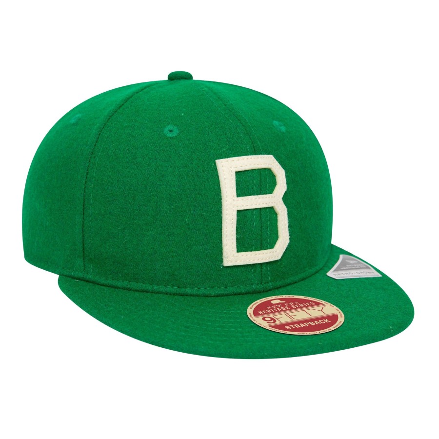 Accessories New Era | Brooklyn Dodgers Heritage Series Green Retro Crown 9Fifty Strapback Cap